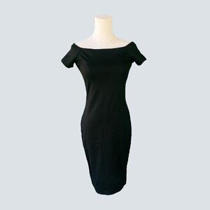 NWT- Snap Black Off-Shoulder‎ Dress